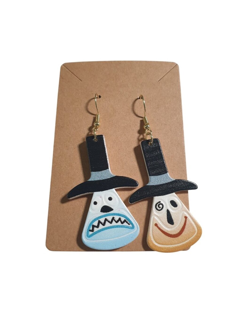 Nightmare Mayor Wooden Dangling Halloween Earrings Lightweight Hook Cartoon Gift